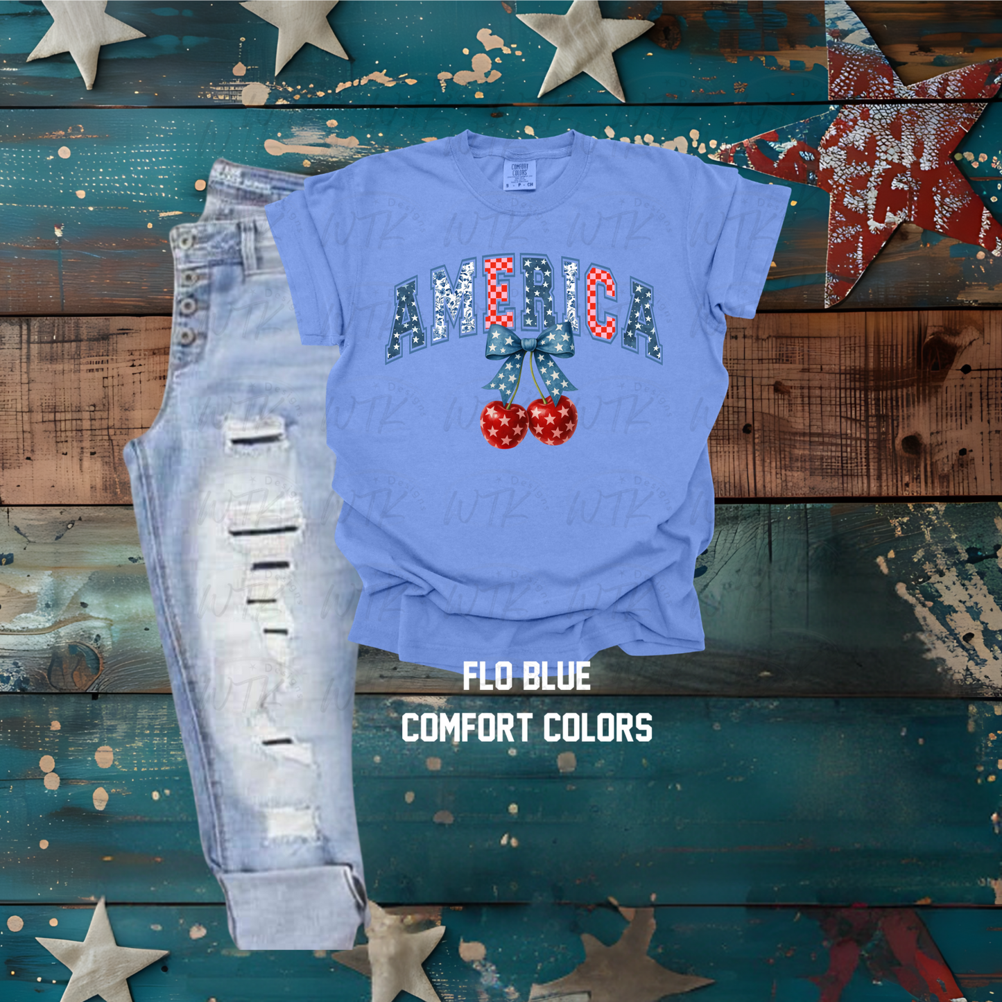 America Cherry Stars CC Tee