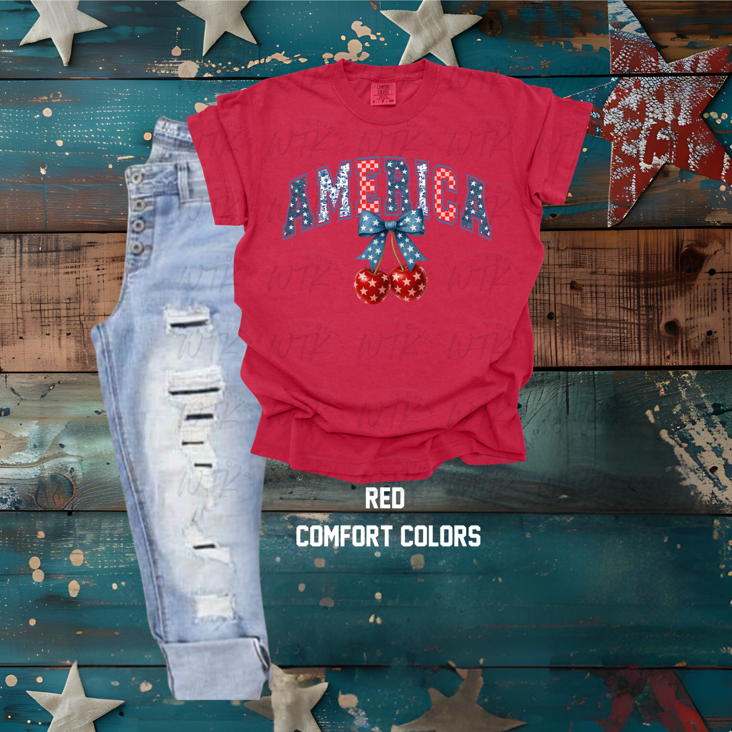 America Cherry Stars CC Tee