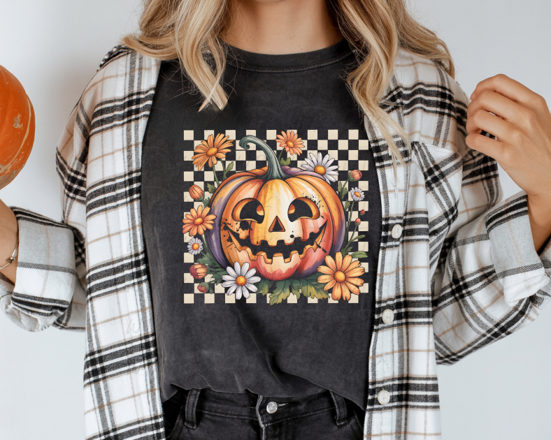 Cute Halloween Pumpkin Mineral Wash