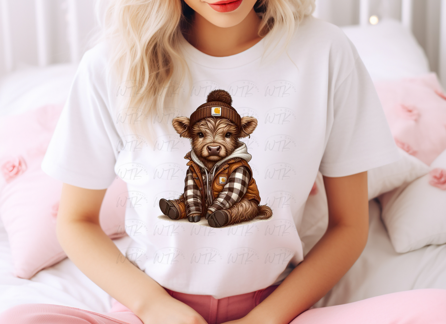 Brown Highland cow Tee