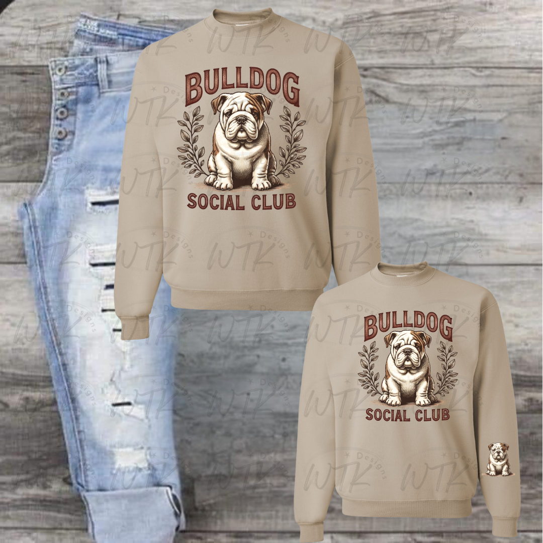 Bulldog Social Club Sandstone Crewneck