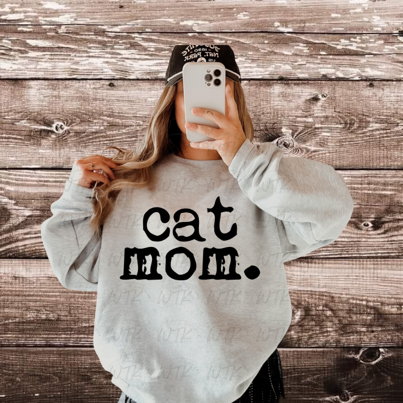 cat mom Crew or Tee