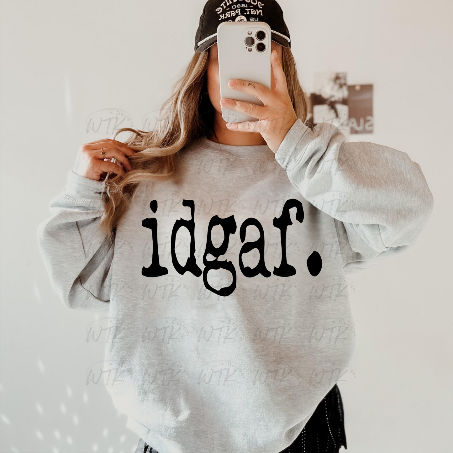 idgaf Crew or Tee
