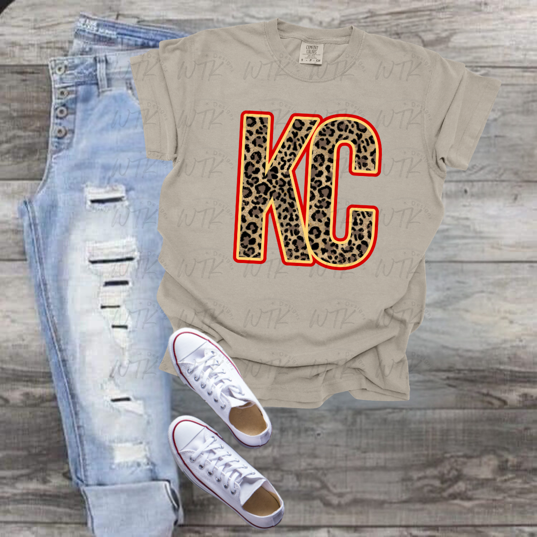 KC Red and Yellow Leopard CC Tee