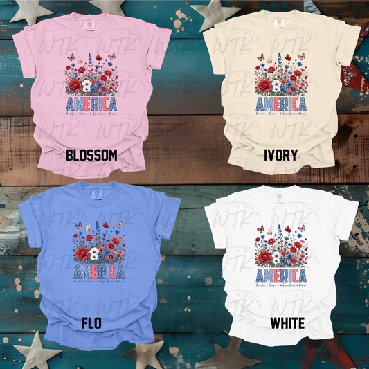 America wild flowers CC Tee