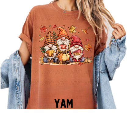 Fall Gnomes With Pumpkins CC Tee