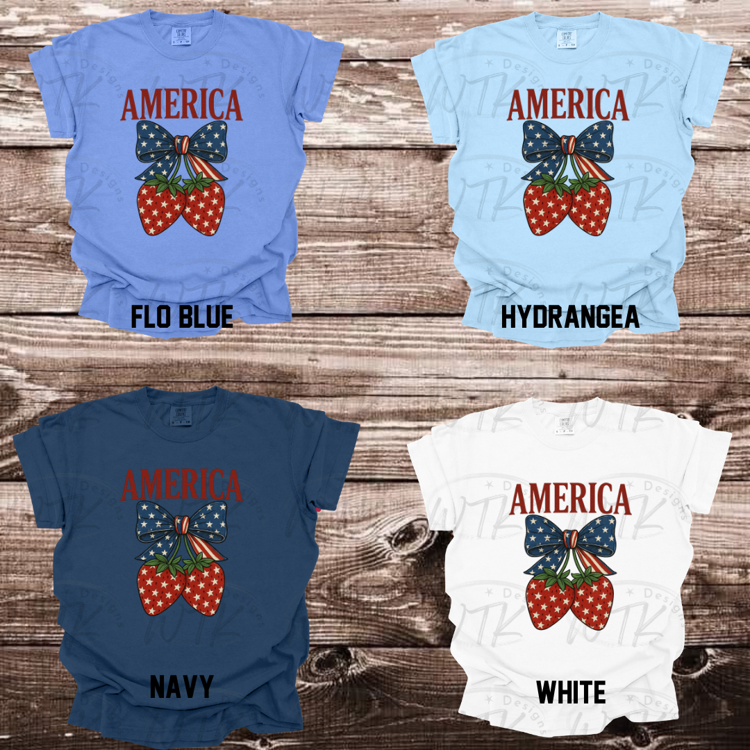 America Strawberries CC Tee
