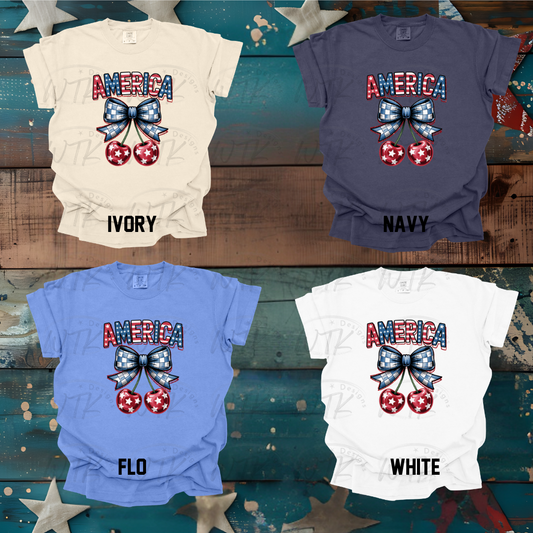 America Retro Cherries CC Tee