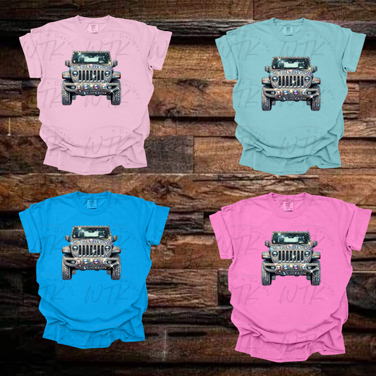 Bling Jeep Comfort Colors Tee
