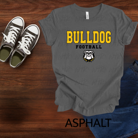 Bulldog Fooltball Yellow With Black Outline