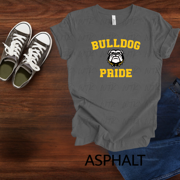 Bulldog Pride Yellow Font