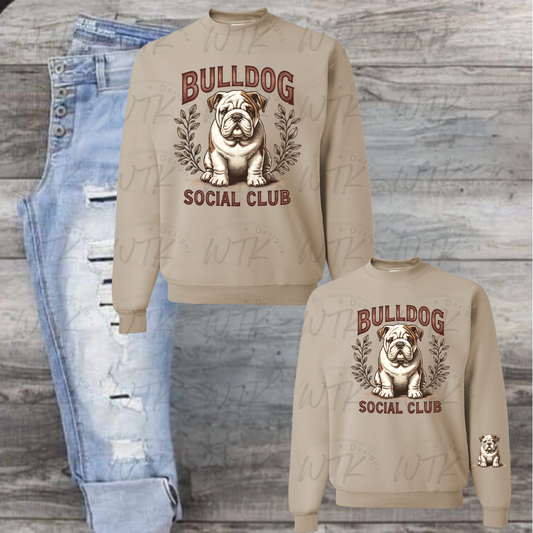 Bulldog Social Club  Sandstone Crewneck