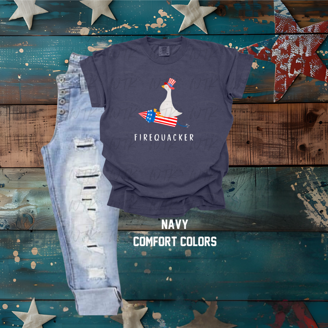 Firequacker on Comfort Colors