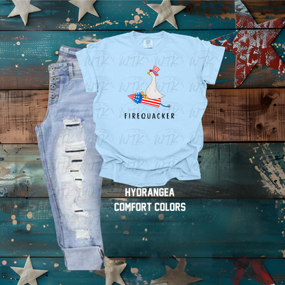 Firequacker on Comfort Colors
