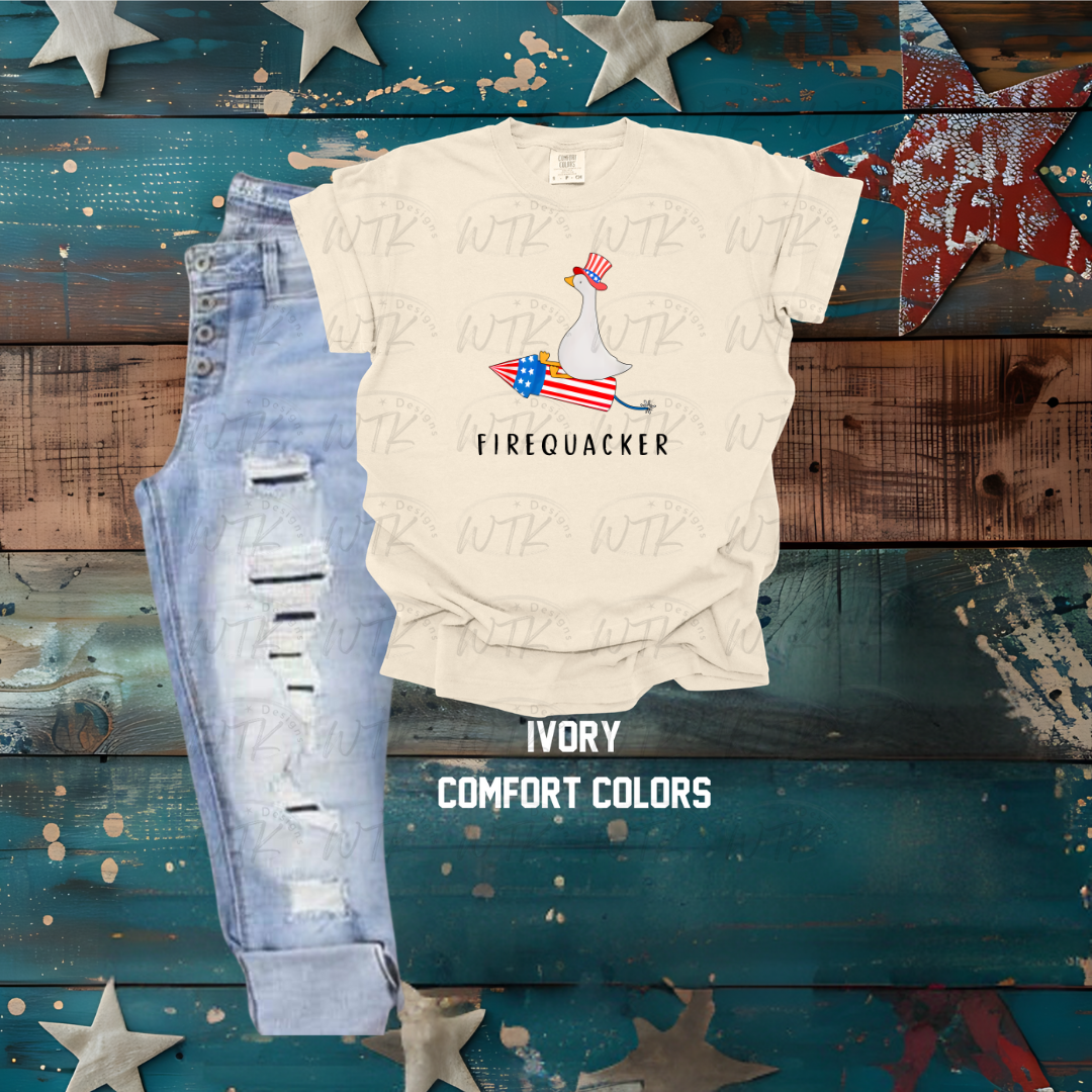 Firequacker on Comfort Colors