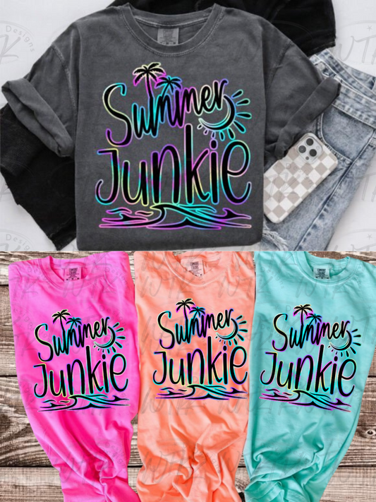 Summer Junkie Neon Comfort Colors Tee