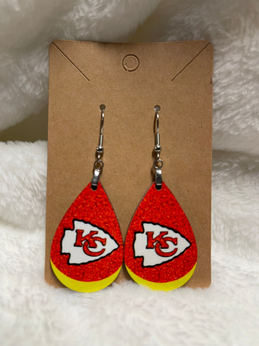 red/yellow KC earrings